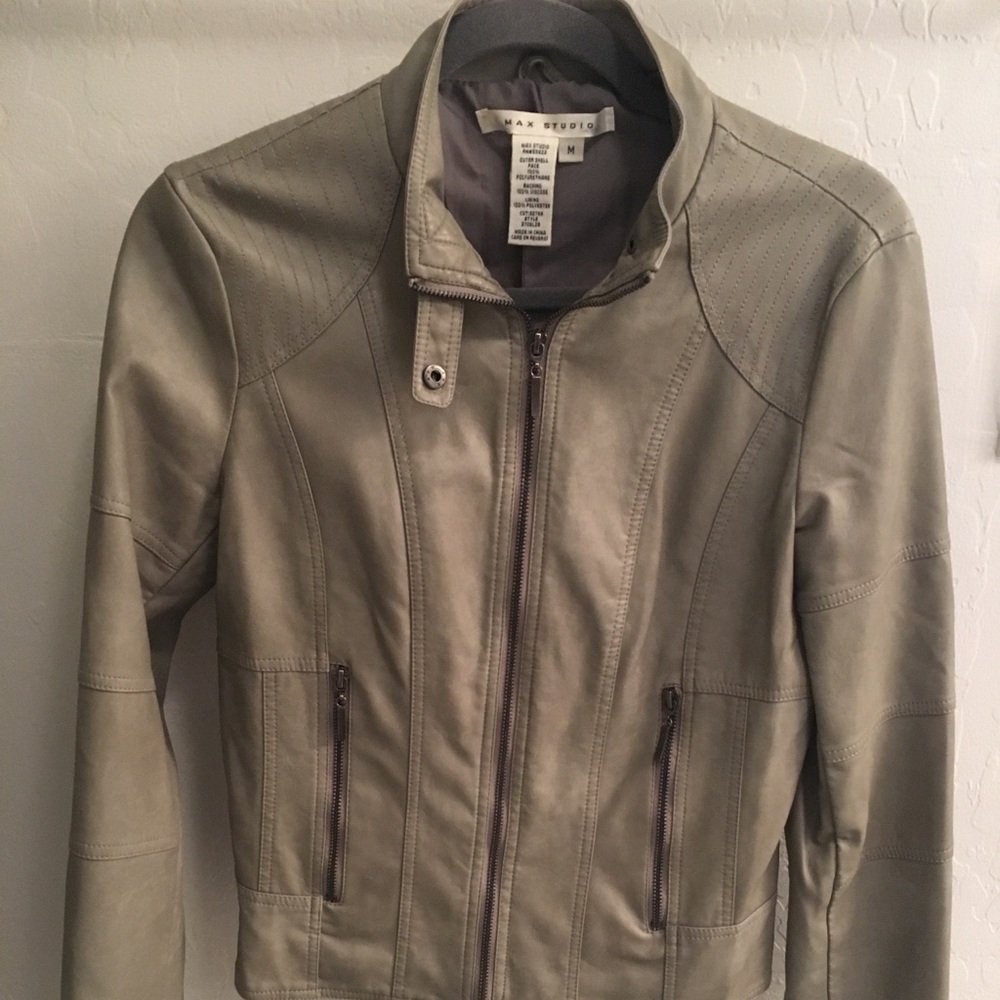 Max Studio leather jacket. M